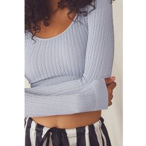 Free People Cable Knit Seamless Layering Top | XS/S